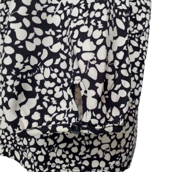 Talbots Black And White Floral Blouse - Picture 6 of 8